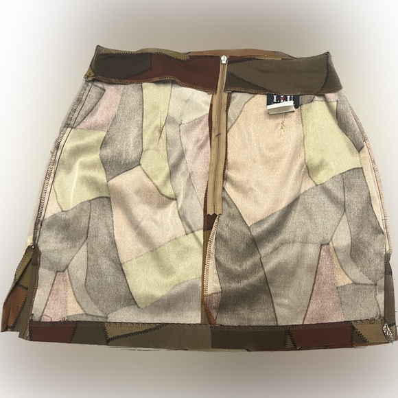 Vintage 90’s Y2K Patchwork Mini Skirt Size 3 - Picture 5 of 7